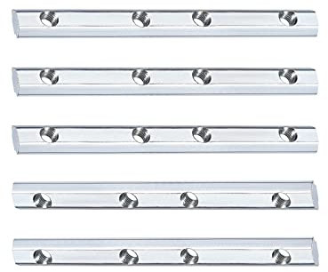 DTGN 3.94x0.39(LxW) Straight Joining Plates - 5Pack - Good for 3D Printer Frame - Outside Corner Brackets 2020 Aluminum Extrusion - Silver Tone