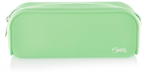 office box - Porta Todo- Estuche de Silicona Rectangular - Cierre de Cremallera - Gran Capacidad y Duración, Lavable y Resistente, Múltiples Colores - Máxima Calidad. (Verde Blush)