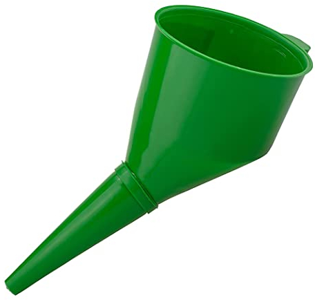 MYPURECORE Green Angled Fuel Funnel – With fine mesh filter for easy refilling – Antistatic Lightweight Funnel – Practical and Versatile – Angled design that holds itself.