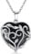 XIANNVXI Heart Necklaces for Women Flower Leaf Wrapped Heart Pendant Necklace Black Obsidian Crystal Necklace Natural Real Gemstones Reiki Jewellery for Women