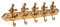 NKlaus Porte-clés ancre 5 fois en laiton doré 25 x 7 cm Maritim Porte-clés 11601