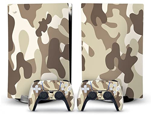 KACBRU Konsolenfolie für PS5 Disk Edition Konsole und 2 Controller, Vinyl-Abdeckung, für PS5 Disc Version 28458