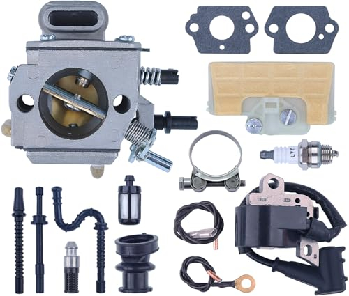 Vergaser Set für Kettensäge Stihl 029 039 MS290 MS390 MS310, ADEFOL Vergaser + Zündspule + Luftfilter + Zündkerze + Kraftstofffilter + Dichtung