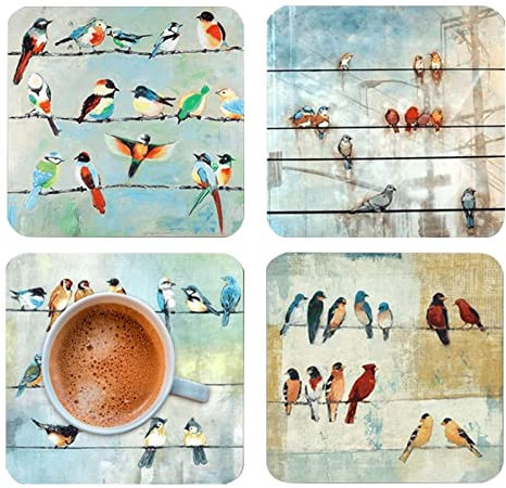 Posavasos para Bebidas,Posavasos Absorbente de 10x10 cm/4x4 Pulgadas - Portavasos de acrílico Resistente al Calor, decoración de Mesa para el hogar, Cocina, Bar, mesas de