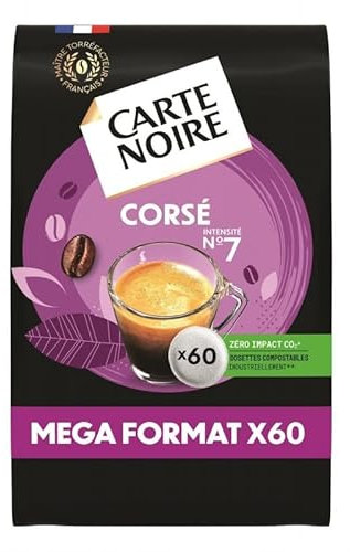 CARTE NOIRE Café Corse Dosettes N°6 Extra pour une expérience corsée et intense - 420g de saveurs uniques pour votre machine à dosettes - Le Lot De 3