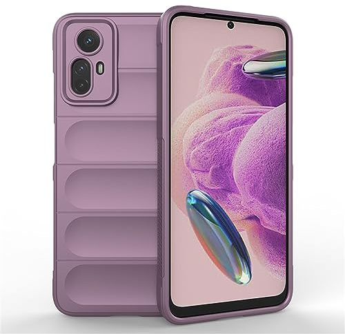 MUMOYAN Funda Silicona Líquida para Xiaomi Redmi Note 12S 4G con Protección Antigérmenes, Carcasa Antichoque de Grado Militar con Revestimiento de Microfibra Suave,Púrpura Claro