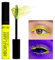 UV Glow Colorful Mascara 6 Farben 4D Lash Mascara, Lang anhaltende, wischfeste, voluminöse und charmante Wimperntusche, perfekt für Tag oder Nacht Bühne, Clubbing oder Kostüm Make-up (Gelb)