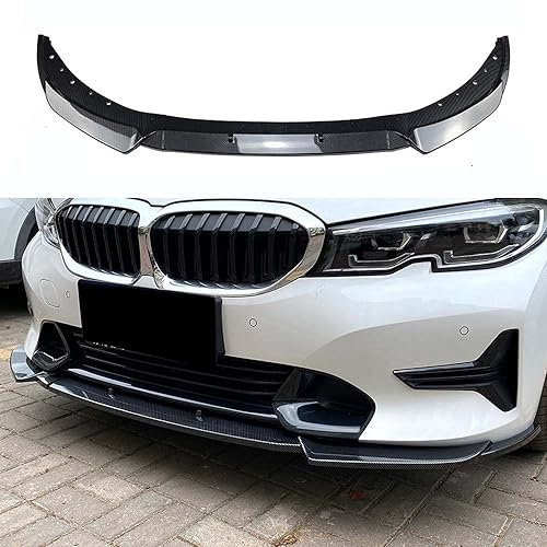 Auto Vorderen Stoßfänger Vorne Lippe Vorne Schaufel Für BMW 3 Serie G20 G21 320i 325i 2019-2022 Außen Zubehör,B Carbon Fiber Look