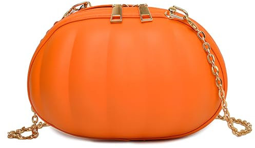 HiGropcore Kleine Umhängetasche für Frauen, veganes Leder, Crossbody-Geldbörse, trendige Handtasche, Kürbis-Geldbörse, Halloween-Dekor, 03 | Kürbis