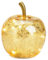 G. Wurm Dekoleuchte Apfel (XS) Glas, Gold, Apfel Lampe mit LED Lichterkette, Dekolampe, Tischleuchte, Apfellampe