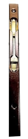 Bricoleva.it Catenaccio a Leva in Acciaio - Installabile su Porte in Legno da 16 mm - Colori e Lunghezze Differenti - Bronzato - 30 cm