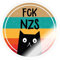 Spreadshirt FCK NZS Katze Gegen Rechts Politik Sticker, max. 10x10 cm, 10 x 10 cm, Transparent glänzend
