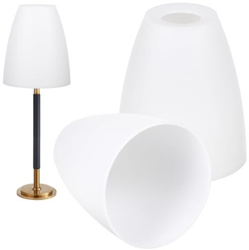 Luxshiny 2Er Pack Kleine Lampenschirme Aus Kunststoff Tischlampenschirm FüR Schreibtischlampe Und Nachttischlampe Lampenschirmabdeckung FüR Innenbeleuchtung Weiß