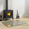 Kaminofen Glasplatte Rechteckig 80x60 cm