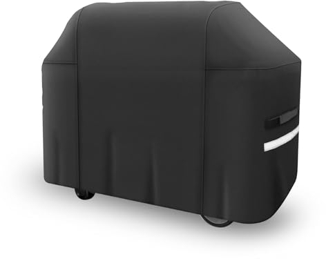 Grillabdeckung für Weber Genesis II Serie,7130 Grill Abdeckung Wasserdicht für Weber Genesis E-330, E-310, S-310, S-330, S-335, S-340 Serie, 600D Oxford mit tragbarem Wagen