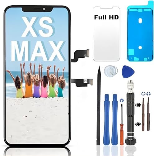 MP+ for iPhone Xs Max Screen Replacement,Retina Full HD LCD Touch Display Digitizer Assembly with Repair Tools Kit,Waterproof Tape and Tempered Glass