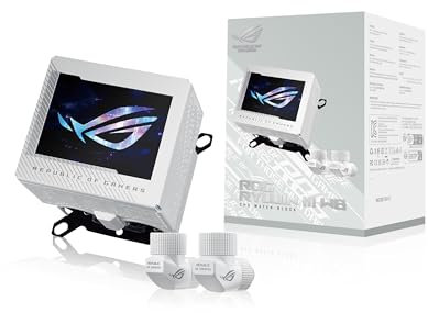ASUS ROG RYUJIN III WB WHT CPU Water Block - Intel® LGA 1700, 1200, 115X - AMD Socket AM4, AM5 – Asetek Copper Cold Plate