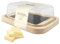 RoRo1992® Butterdose aus Zirbenholz mit luftdichten Glasdeckel & Schieferplatte - Hochwertige Butteraufbewahrung für 250g Butter - Butter dish, Butter Box, Butterdose Holz, Butterschale mit Deckel
