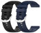 Garmcool 2 Pack 22mm Silicone Bracelets Compatible avec Garmin Forerunner 255/Vivoactive 4/Venu 3 Bracelet Noir Bleu Nuit Hommes Femmes Remplacement Sport Accessoires