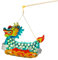 Amagogo Kit de Manualidades con Linterna de Barco dragón para Hacer tú Mismo, decoración para el Festival del Medio Otoño, Linterna de dragón portátil con, Verde