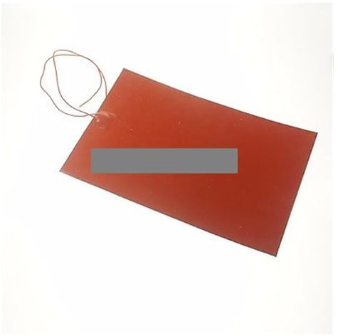 BYLSAGWHT 12V DC 80x100mm 25W Rectangle Flexible Silicon Heater Pad For Oil Tank Electrical Wires