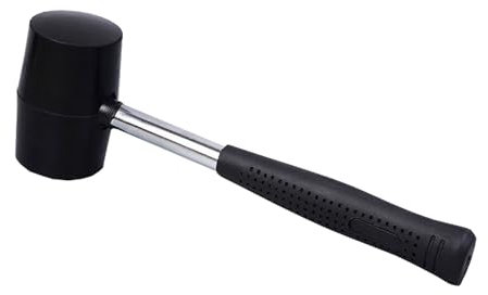 Aacehlh 8oz Rubber Mallet Hammer for Flooring, Tent Stakes, Woodworking, Camping, Soft Blow Tasks without Damage (8 oz)