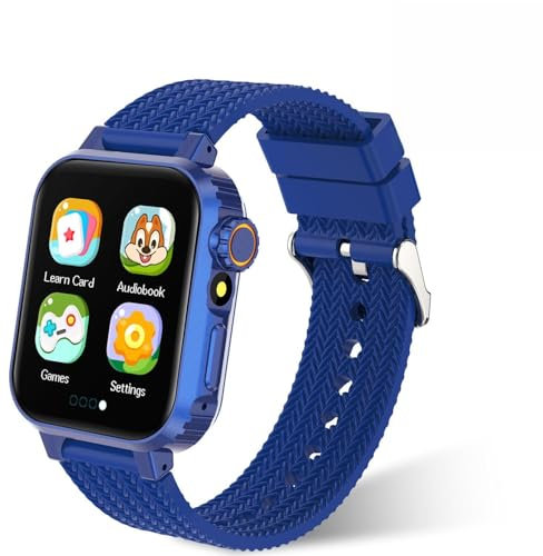 MiracDan Montre Connectée Enfant 32 Jeux, Montre Intelligente Enfant 1.69 HD Caméra Musique Vidéo Podomètre Livre Audio Réveil, Smartwatch Garcon Fille Cadeau pour 4-12 Ans
