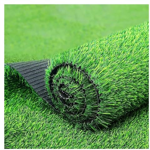 SFQEVHRZ Erba Artificiale, Rotolo di Erba Sintetica realistica 2x25m, Tappeto erboso Artificiale for Esterni, for Animali Domestici, Patio, Balcone, Giardino(2x2m)