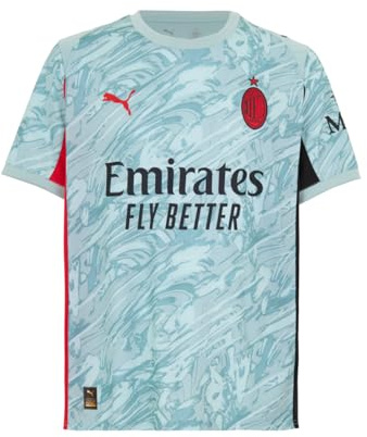 A.C. Milan Unisex Maglia Gara Torhüter Home, Saison 2025/2026, Fußball-Trikot, offizielles Produkt, grau, M