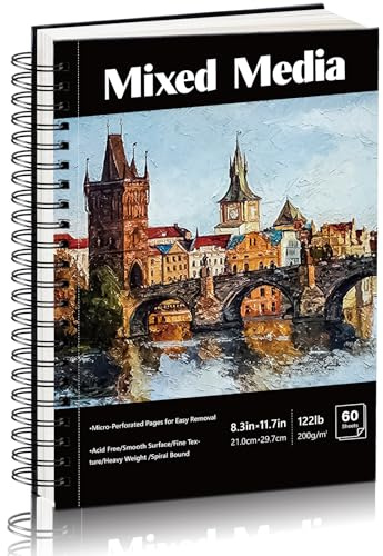 A4 Skizzenbuch, 200 G/M² Papier, 60 Blatt/120 Seiten, Spiralbindung