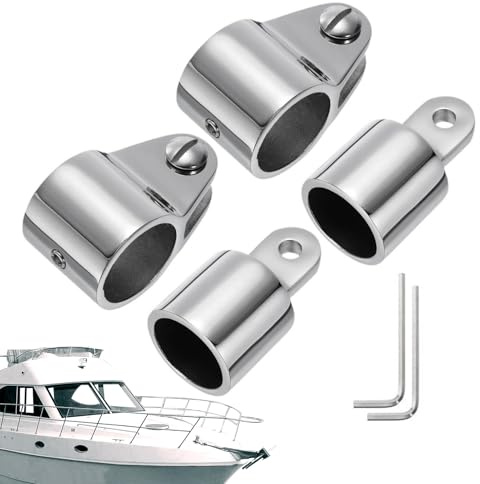 Ylnailky Boat Top Hardware | Yacht Accessories,Stainless Steel Anti-Rust Awning Fixings for Round Tube Deck Fitting Applications Canopy Mounts Side Rail Attachments