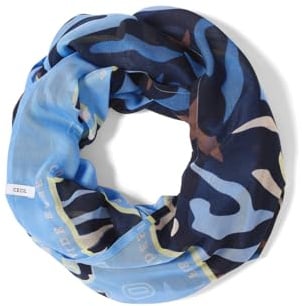 Cecil Gemusterter Loop Schal universal blue A