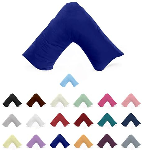 EGYPTO Orthopaedic V Shaped Pillow Nursing Pregnancy Back Support Cases (Royal Blue)