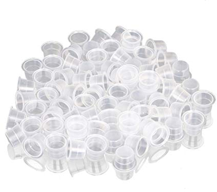 ULTNICE 1000 Einweg Farbkappen Tattoo ZubehöR Cups 13Mm GrößE M - Klare PigmentbehäLter FüR TäTowierung