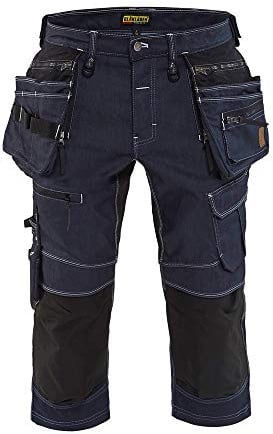 Blåkläder Piraten-Shorts Dehnbar-X1900 Marine-Blau / Schwarz GRÖSSE C54 / 48 in Cordura® Denim, optimale Bewegungsbereich