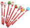 Toyvian 12 Stück Weihnachten Themenstifte mit Radiergummi Holz Urlaub Bleistifte Neuheit Bleistifte für Kinder (zufällige Muster)