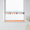 ESLIR Scheibengardine mit Schlaufen Vorhang Küche Bistrogardinen Transparent Stores Gardinen Kurzgardine Voile Orange HxB 45x90cm1 Stück