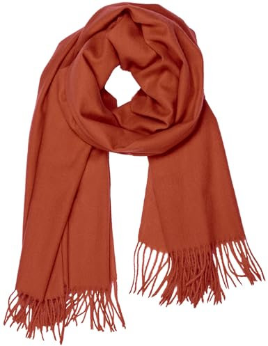 Caspar SC506 weicher warmer Unisex XL Schal einfarbig, Farbe:rost, Größe:Einheitlich