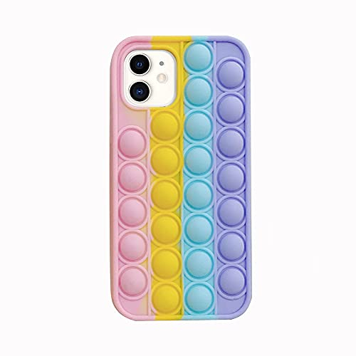 ISAKEN Fidget Toys Phone Case,Pop Fidget Phone Case,Pop Fidget Reliver Stressspielzeug Bubble Phone Case,Pop Bubble Protecive Phone Case, Weich Silikon Hülle Schutzhülle Stoßfest Handyhülle,iPhone 11
