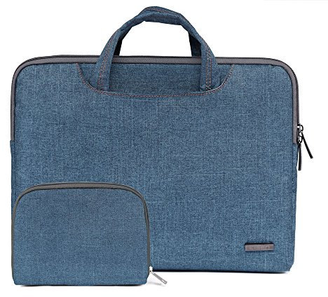 fdsmall 15,6 Zoll Laptop-Hülle, Canvas Computer Bag Case Protective Notebook Case Briefcase Cover Carrying Case Compatible with MacBook Air, MacBook Pro, Tablet PC, Ultrabook, Netbook (tiefes Blau)