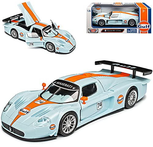 Motormax Maserati MC12 Gulf Design Blau 2004-2005 1/24 Modell Auto mit individiuellem Wunschkennzeichen
