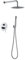 IMEX - Conjunto de ducha, Kit Monomando Ducha Empotrado pared - 2 vías - SERIE LINE Cromo - GPD038