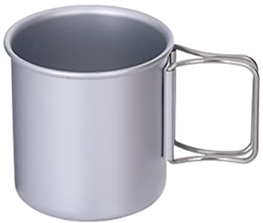 Rea&Gole Camping Mug with Foldable Handle Durable Camping Cup Aluminum Alloy Camping Campfire Cup for Coffee Water Outdoor Camping