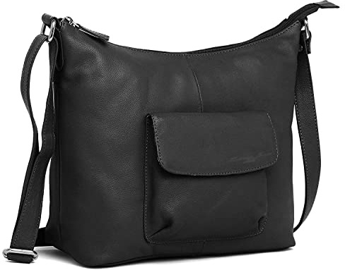 Hudson & James Designer Genuine Leather Women Ladies Travel Satchel Everyday Crossover Cross body Work iPad Shoulder Handbag Bag | Designer