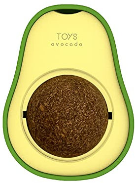 Uposao Giocattoli di Erba gatta, Palline di Erba gatta a Forma di Avocado Palla di Erba gatta montata a Parete per Gatti per Pulire i Denti e prevenire l'alito Cattivo, 1 pz
