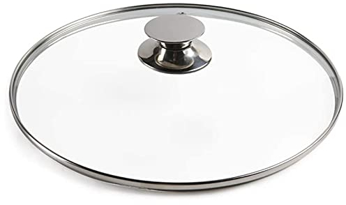 Sostituzione universale del coperchio della padella, coperchio della casseruola in vetro temperato trasparente per pentole a gas Pan Accessori per pentole da giardino per la casa (36 cm / 14,17 poll