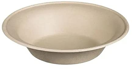 Tessera Bio Products QR750 - Ensaladera redonda de caña de azúcar, color beige, 750 ml, capacidad de 20,5 cm de diámetro, 50 unidades