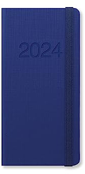 Letts Memo Slim week to view 2024 diary - blue