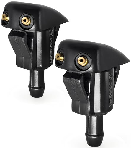Click&Fit Adjustable Front Windshield Washer Nozzles compatible with Toyota Corolla 99-08 Camry 97-01 Tacoma 05-10 RAV 99-04 – Wiper Washer Sprayers replaces 85381-AA010