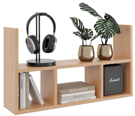 KUBUTKU Wandregal 45x78x18 Hängeregal Mordern Design Schweberegal für Wohnzimmer Schlafzimmer Büro und Küche (Buche)